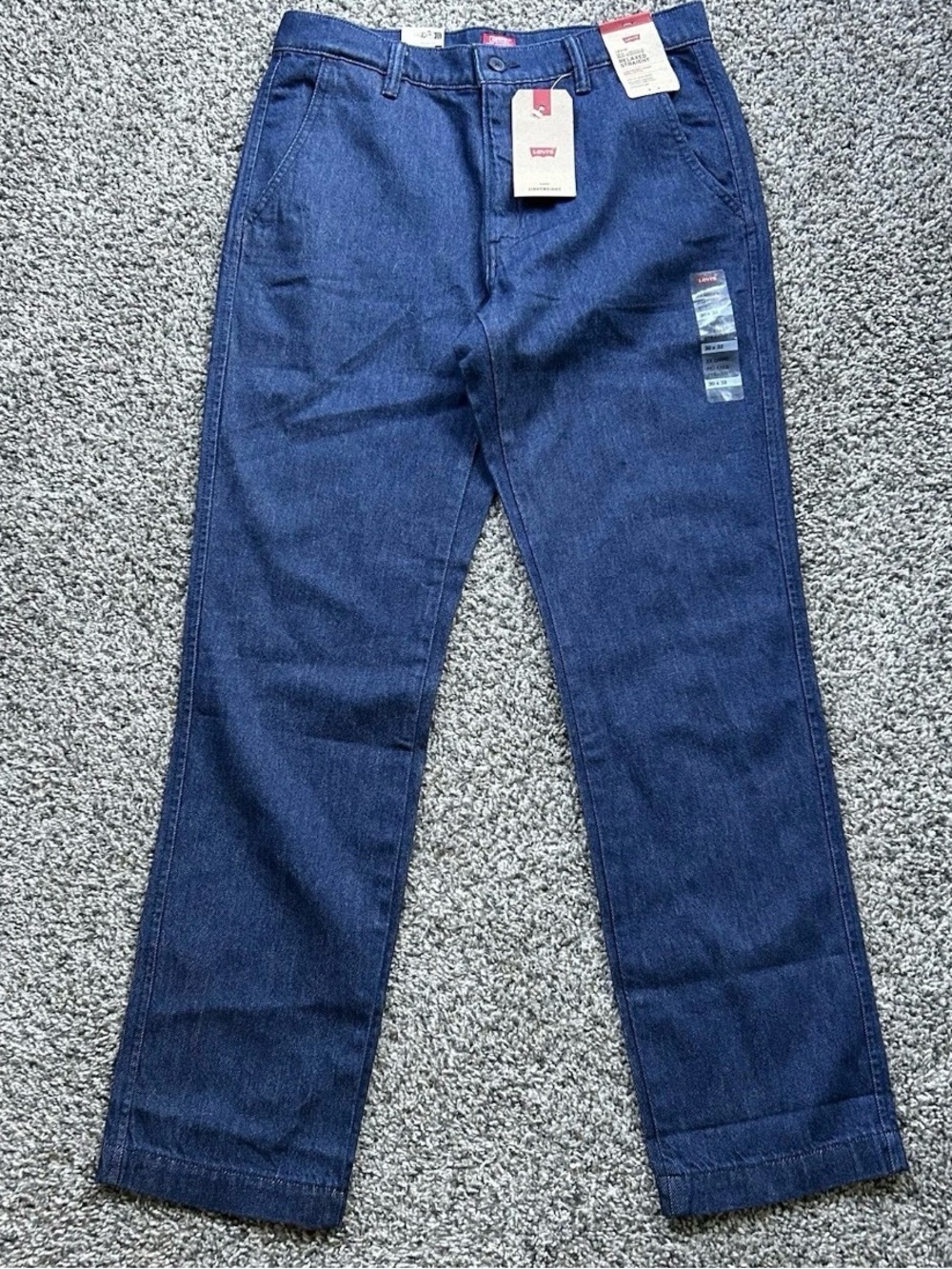 Levis XX Chino Relaxed Straight Leg Denim Men's Size 29x30 Blue Pants